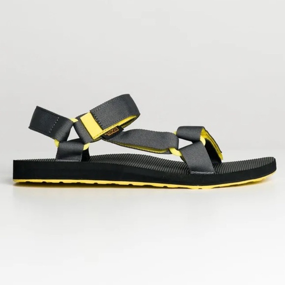 ?? Mens Teva Original Universal Sandal Grey/yellow Size 12